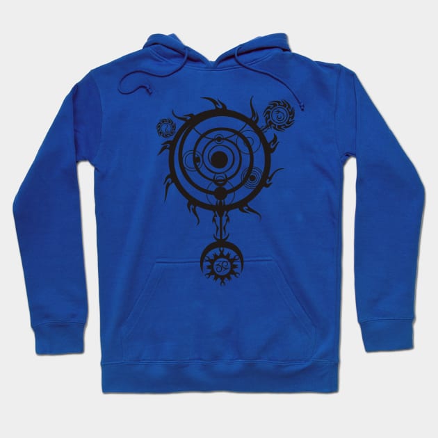 Black Spell Magic Circle Hoodie by Leonard